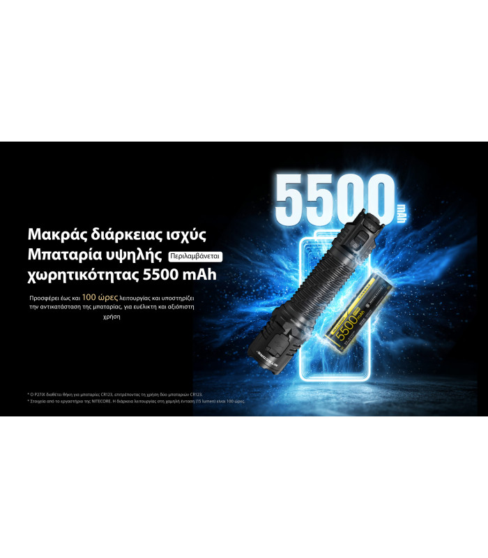 ΦΑΚΟΣ LED NITECORE PRECISE P27ix, Tactical Lumin Sield, Strobe ready, 5000lm