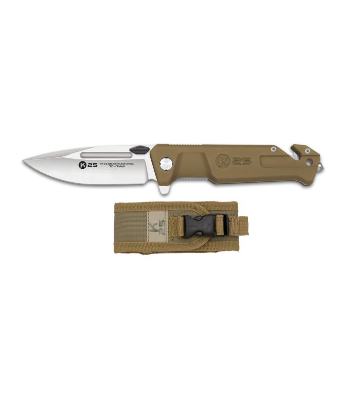 ΣΟΥΓΙΑΣ K25 penknife. TAN sation rubber. Bl.9cm, 25238