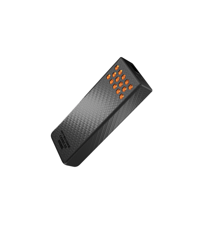 POWER BANK NITECORE CARBO 20, Carbon Fiber, Fast Charge, 65W MAX, ORANGE