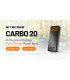POWER BANK NITECORE CARBO 20, Carbon Fiber, Fast Charge, 65W MAX, ORANGE