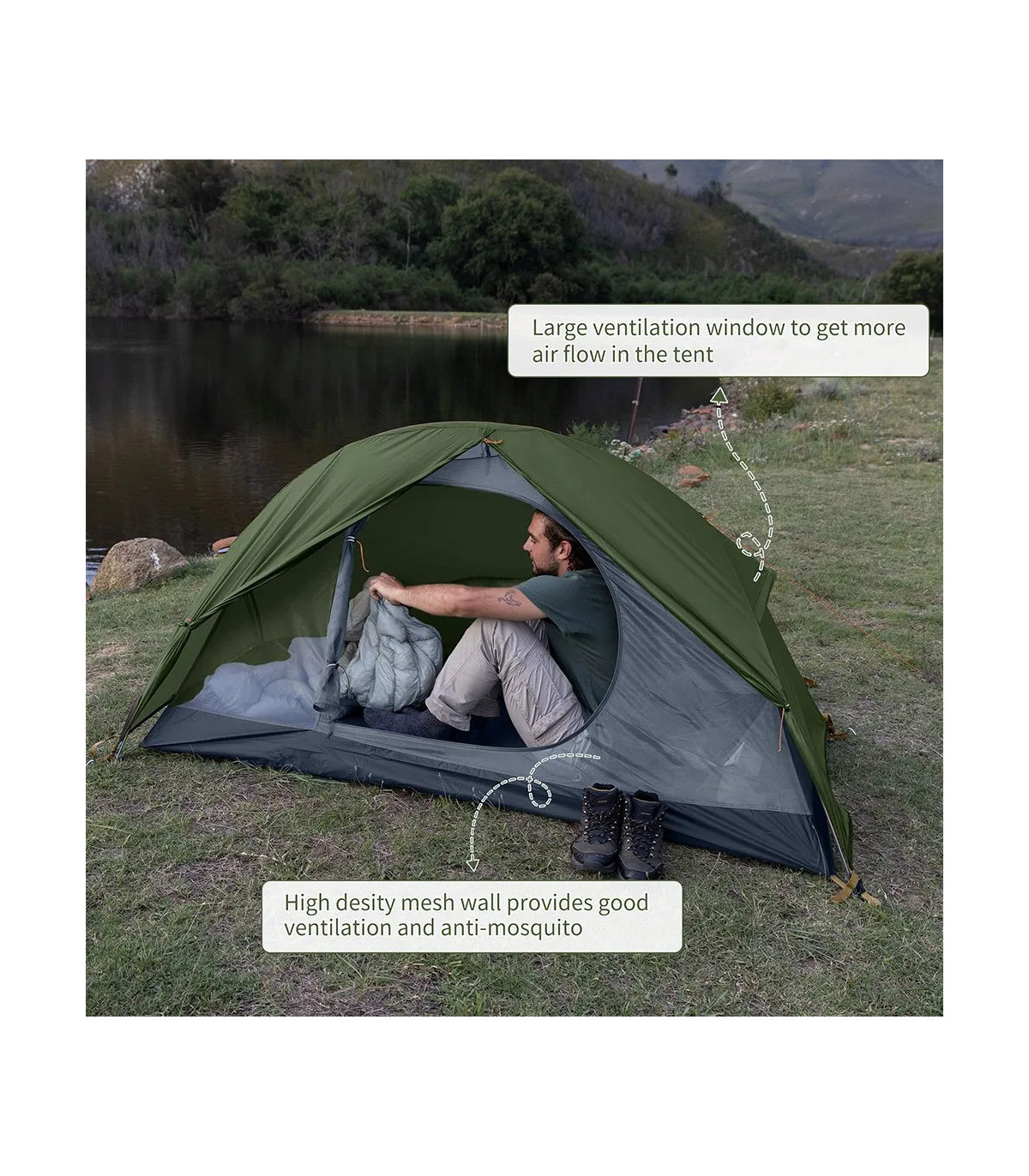 Naturehike Janga Tent 1P One Person 3 Season | Sabotage Oddal