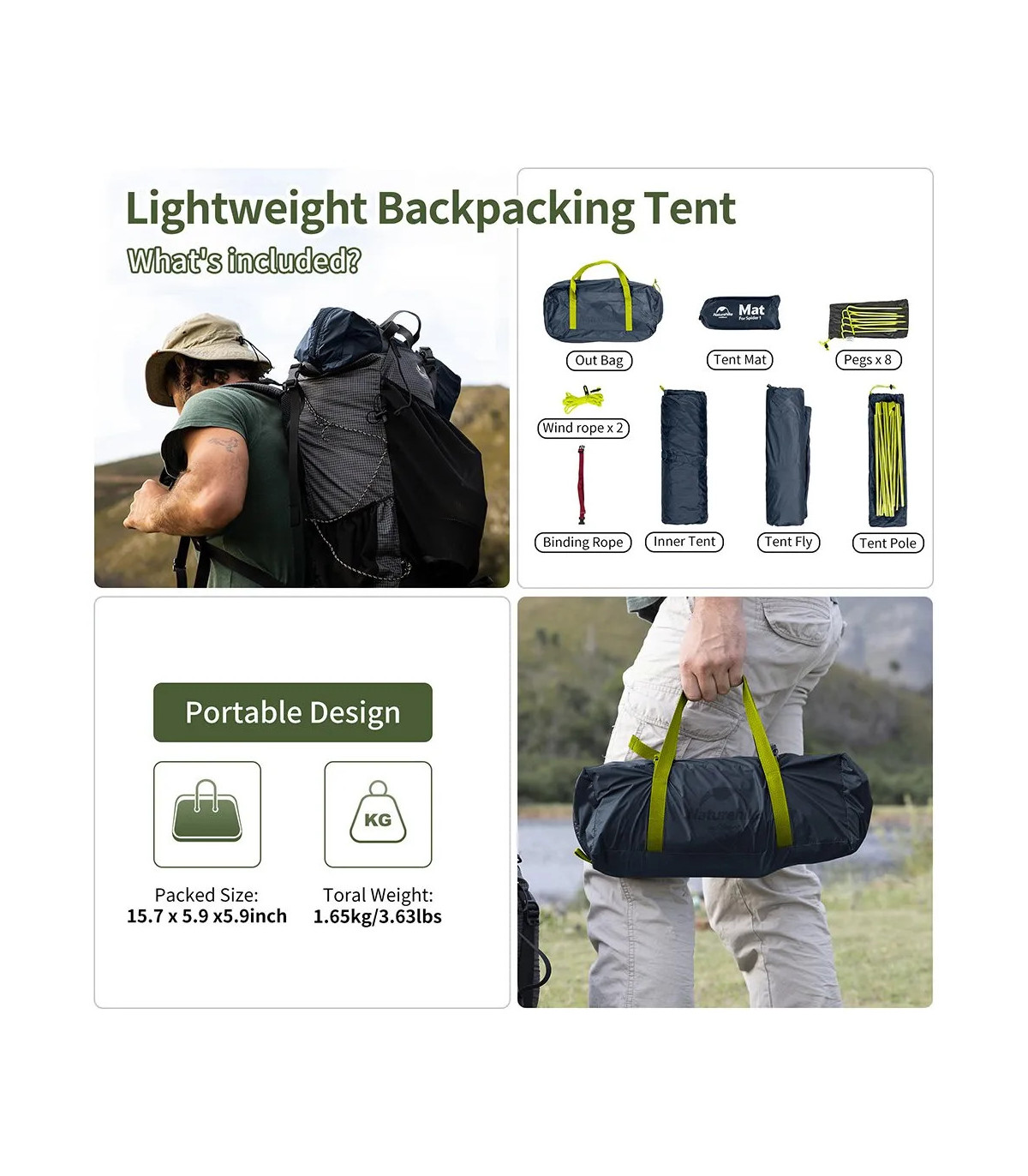 Naturehike Janga Tent 1P One Person 3 Season | Sabotage Oddal