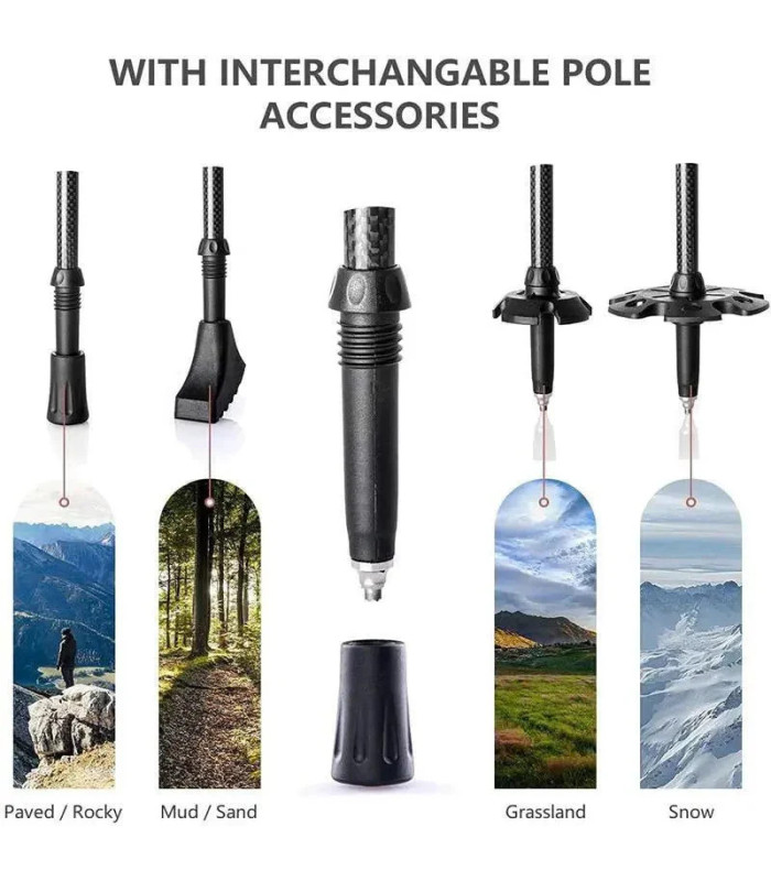 Μπατόν Πεζοπορίας Naturehike Tara Carbon Fiber Trekking Poles | Sabotage Oddal
