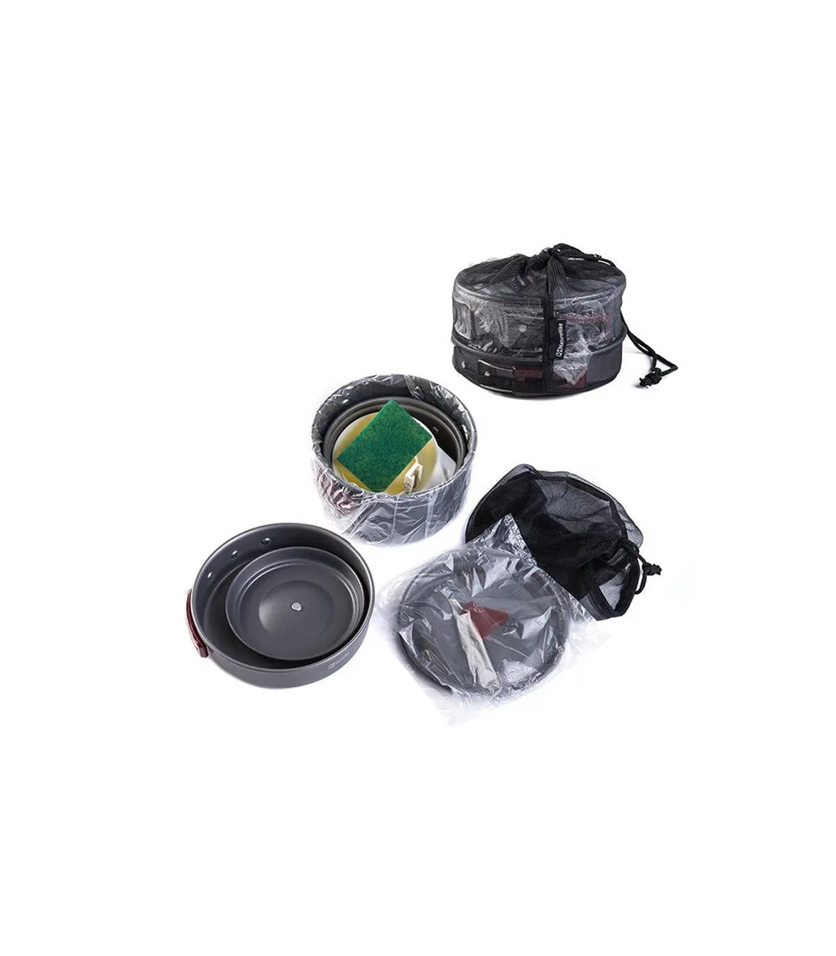 Naturehike Flay Camping Cookware Set 4 in 1 | Sabotage Oddal