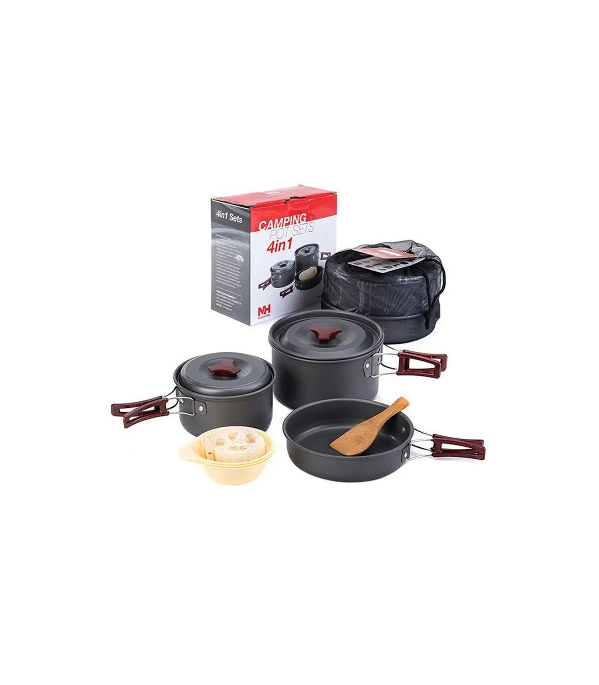 Naturehike Flay Camping Cookware Set 4 in 1 | Sabotage Oddal