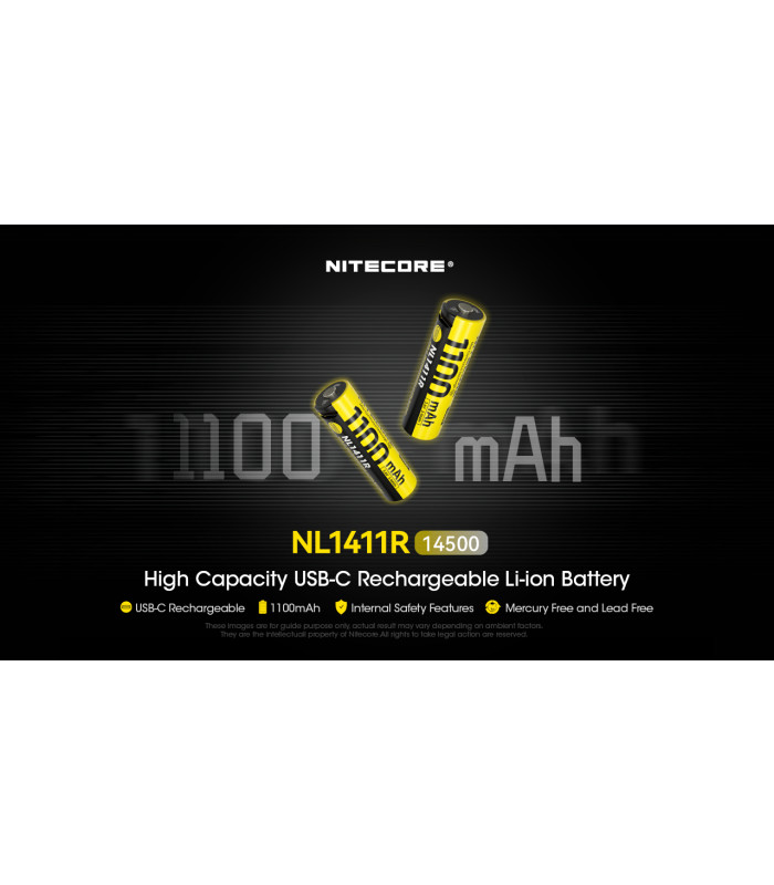 ΜΠΑΤΑΡΙΑ NITECORE NL1411R , 1100mAh