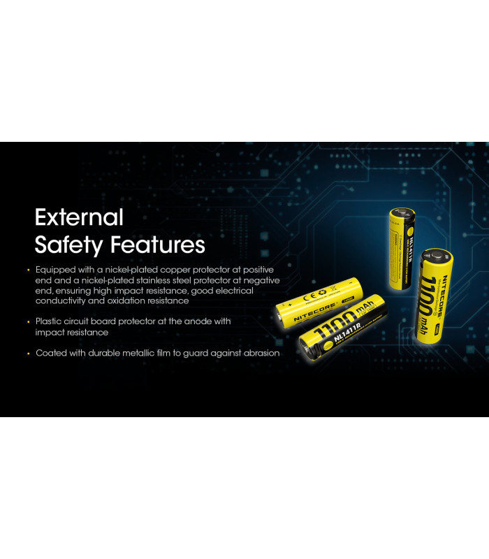 ΜΠΑΤΑΡΙΑ NITECORE NL1411R , 1100mAh