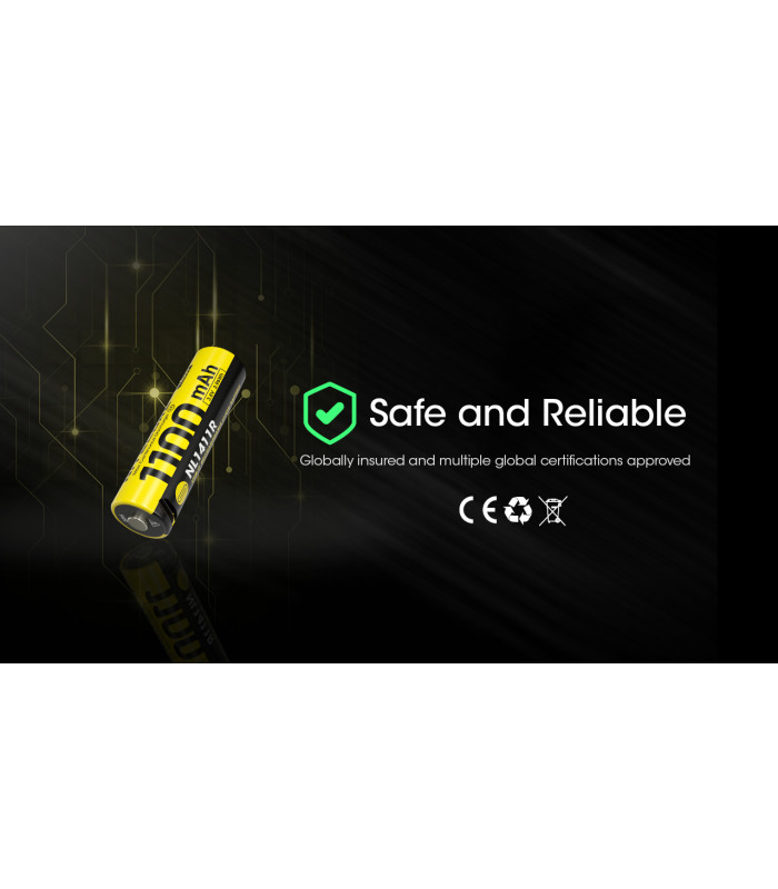 ΜΠΑΤΑΡΙΑ NITECORE NL1411R , 1100mAh