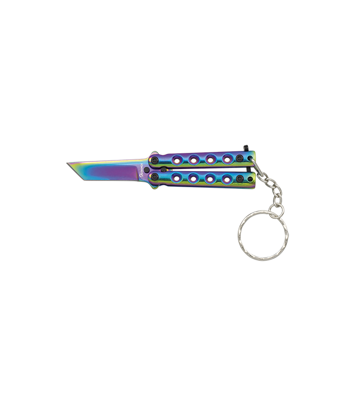 ΣΟΥΓΙΑΣ ALBAINOX, BT, Key-ring balisong. Colourful. 4 cm, 02246