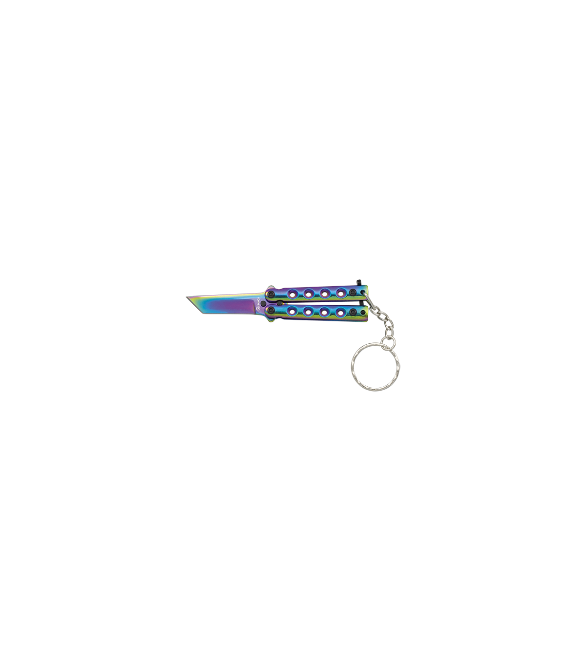 ΣΟΥΓΙΑΣ ALBAINOX, BT, Key-ring balisong. Colourful. 4 cm, 02246