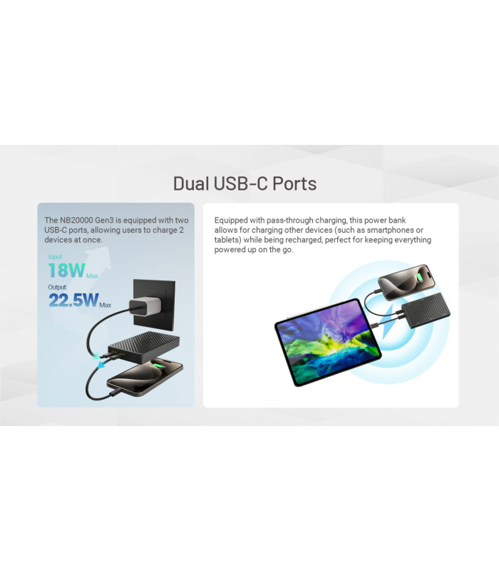 POWER BANK NITECORE NB20000 GEN3 Carbon Fiber