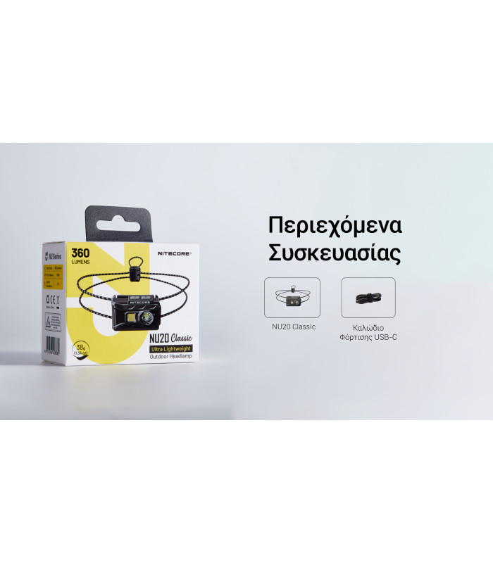 ΦΑΚΟΣ LED NITECORE HEADLAMP NU20 Clasic