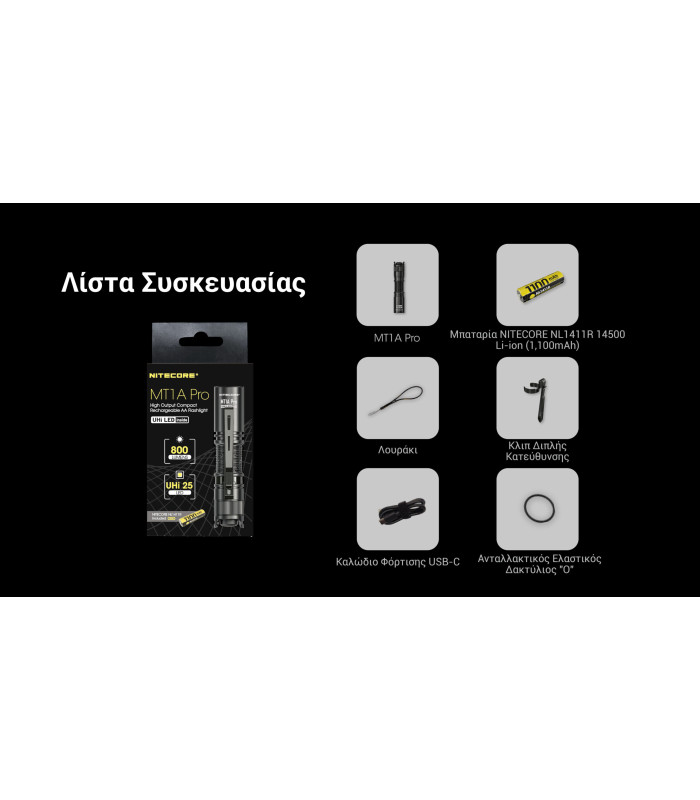 ΦΑΚΟΣ LED NITECORE MULTI TASK MT1A PRO