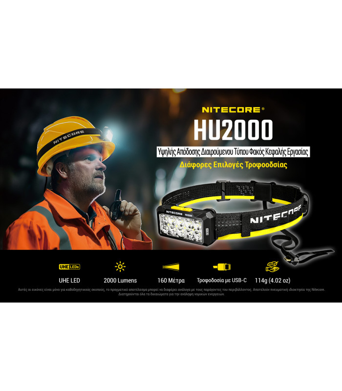 ΦΑΚΟΣ LED NITECORE HEADLAMP HU2000