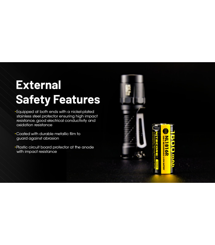 ΜΠΑΤΑΡΙΑ NITECORE NL1816R, 1600ma