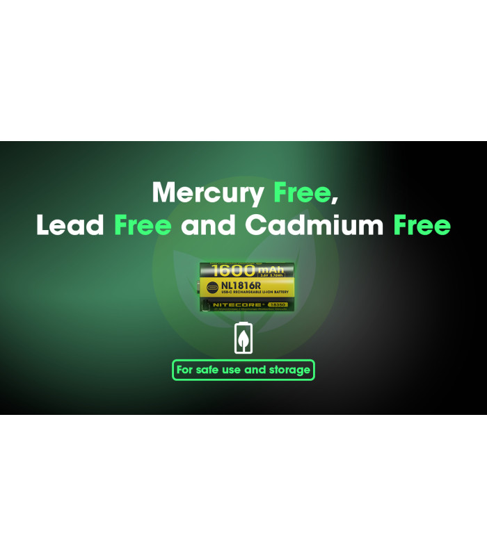 ΜΠΑΤΑΡΙΑ NITECORE NL1816R, 1600ma