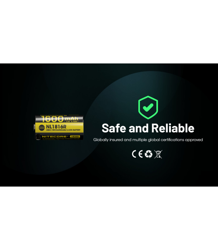 ΜΠΑΤΑΡΙΑ NITECORE NL1816R, 1600ma