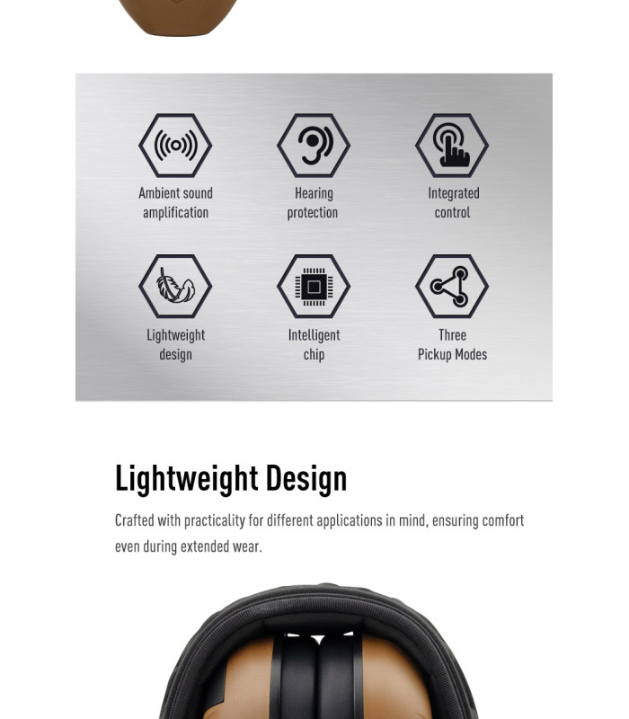 Ωτοασπίδες Ηλεκτρονικές EARMOR M300T-BK, Μαύρη