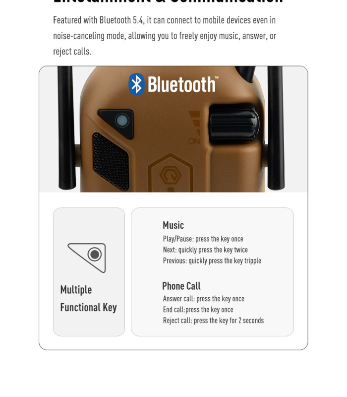 Ωτοασπίδες Ηλεκτρονικές EARMOR M300T-BK, Μαύρη