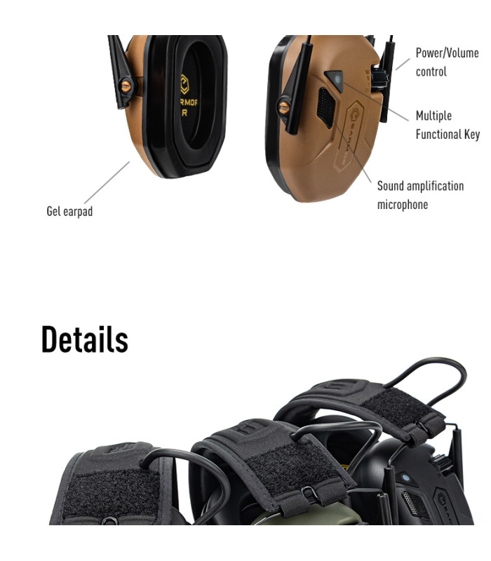 Ωτοασπίδες Ηλεκτρονικές EARMOR M300T-BK, Μαύρη