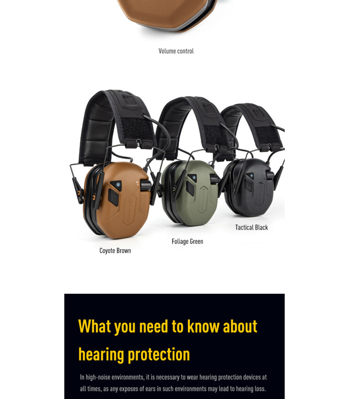 Ωτοασπίδες Ηλεκτρονικές EARMOR M300T-BK, Μαύρη