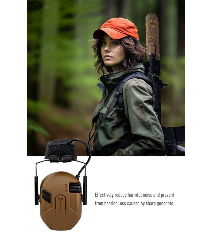 Ωτοασπίδες Ηλεκτρονικές EARMOR M300A-BK, Μαύρη