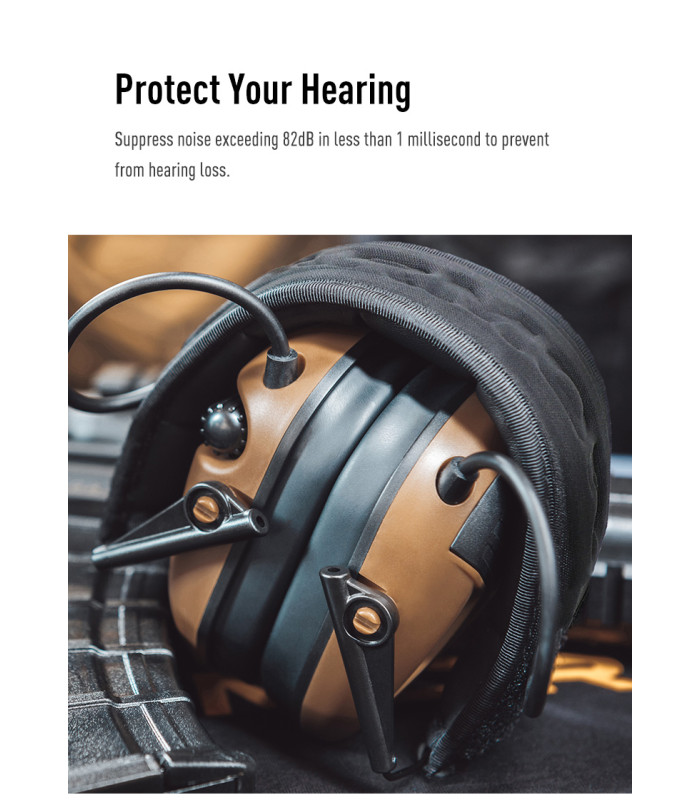 Ωτοασπίδες Ηλεκτρονικές EARMOR M300A-BK, Μαύρη