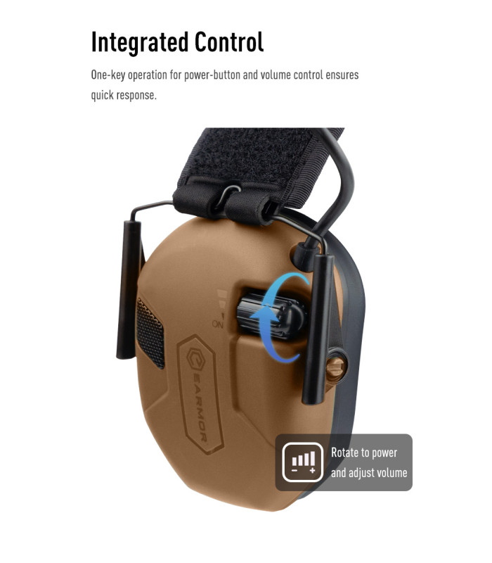 Ωτοασπίδες Ηλεκτρονικές EARMOR M300A-BK, Μαύρη