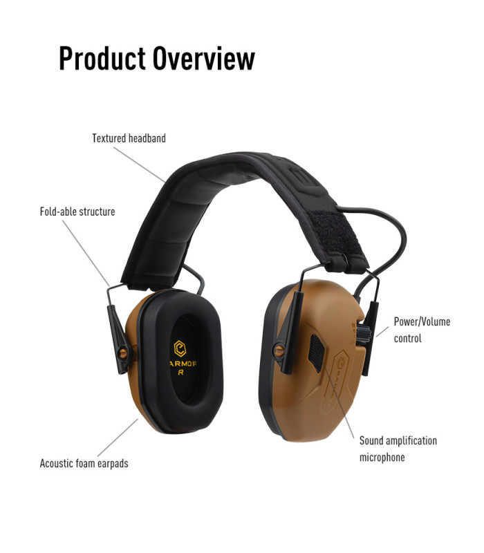 Ωτοασπίδες Ηλεκτρονικές EARMOR M300A-BK, Μαύρη