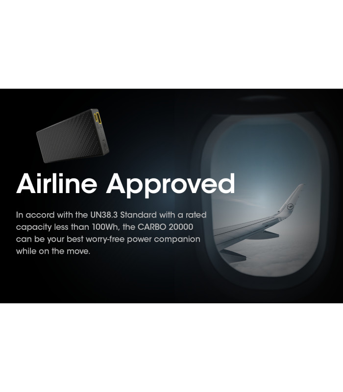 POWER BANK NITECORE CARBO 20000 Carbon Fiber, Fast Charge