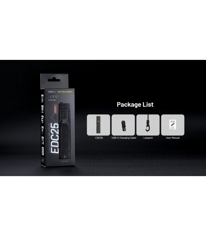 ΦΑΚΟΣ LED NITECORE EDC25, 3000Lumens