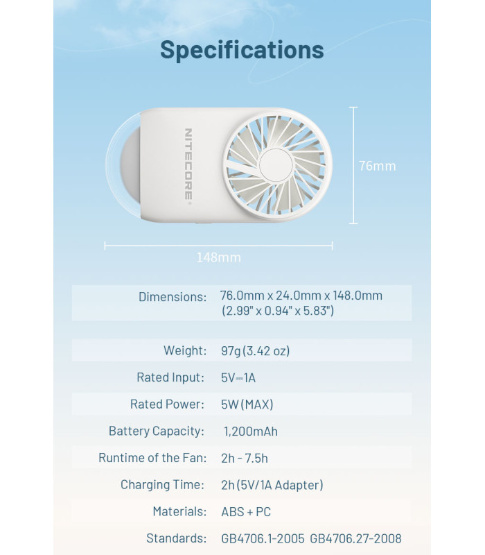 ΑΝΕΜΙΣΤΗΡΑΣ ΑΤΟΜΙΚΟΣ NITECORE NEF02