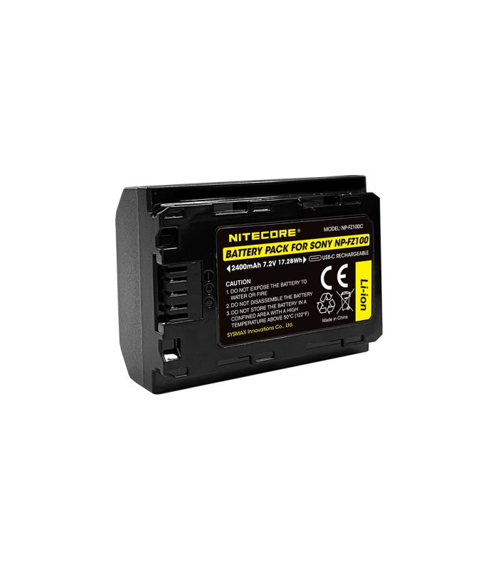 ΜΠΑΤΑΡΙΑ NITECORE for SONY NP-FZ100C, 7.2V , 2400mAh, 17.28Wh