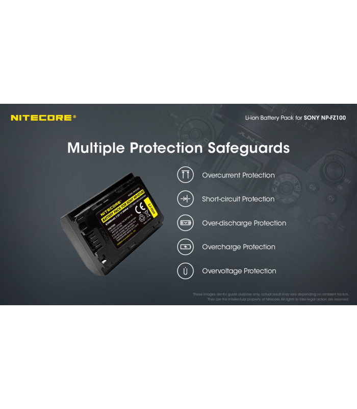 ΜΠΑΤΑΡΙΑ NITECORE for SONY NP-FZ100C, 7.2V , 2400mAh, 17.28Wh