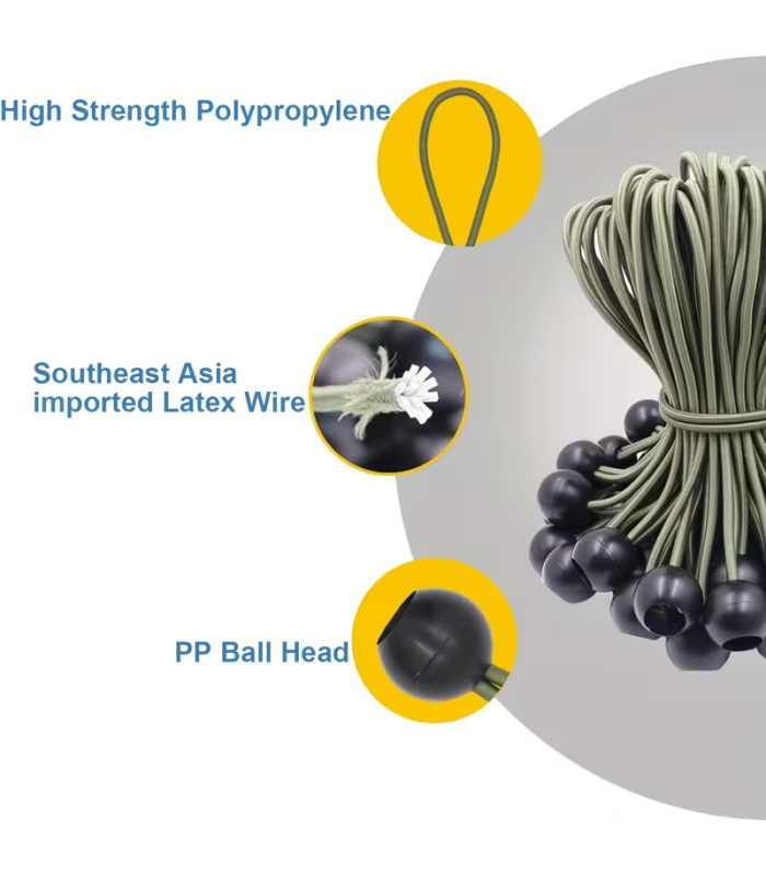 MFH Elastic Cord With Ball Stopper For Tent Bungee | Sabotage Oddal