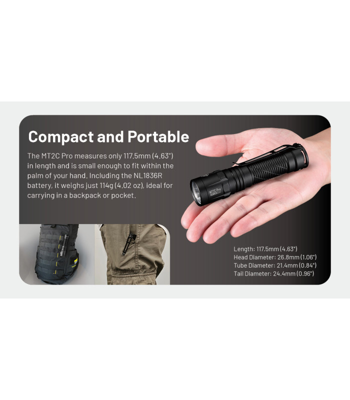 ΦΑΚΟΣ LED NITECORE MULTI TASK MT2C PRO