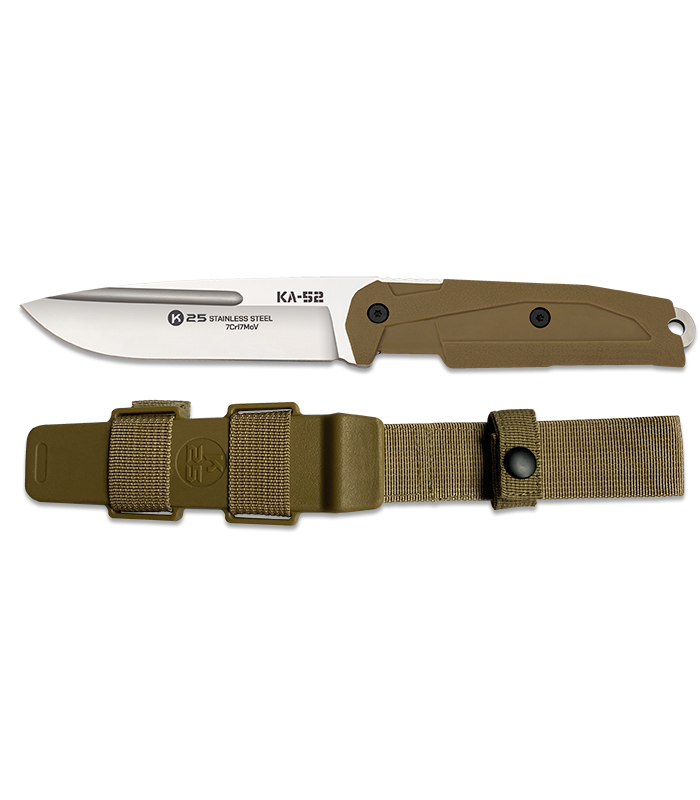 ΜΑΧΑΙΡΙ K25 KA-52 knife. Coyote rubber handle, 11.50cm, 32687