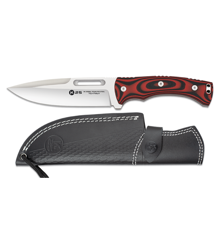 ΜΑΧΑΙΡΙ K25 G10 knife. Black-red. Blade 15 cm, 32684