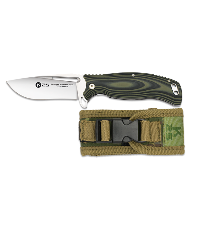 ΣΟΥΓΙΑΣ K25, CNC/G10 penknife. Green-black, 10,00cm, 18868