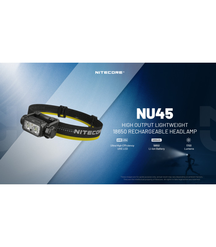 ΦΑΚΟΣ LED NITECORE HEADLAMP NU45, 1700Lm, 4000mAh