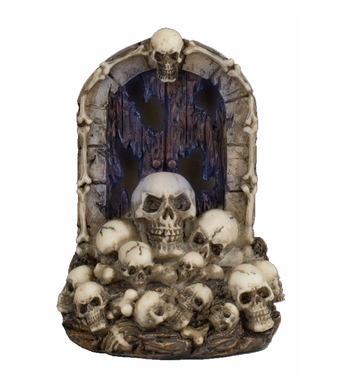 ΦΙΓΟΥΡΑ TOLE10 Resin figurine. Skulls-door 8x7.50x12 cm, 39708