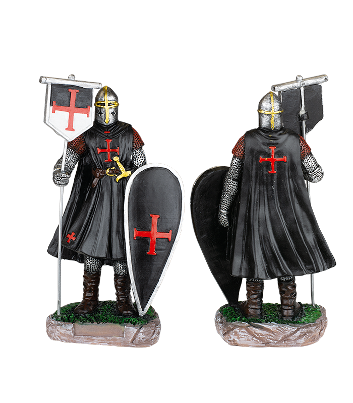 ΦΙΓΟΥΡΑ ΔΙΑΚΟΣΜΗΤΙΚΟ TOLE10 Shield-flag resin black Templar Knight 18cm, 39524