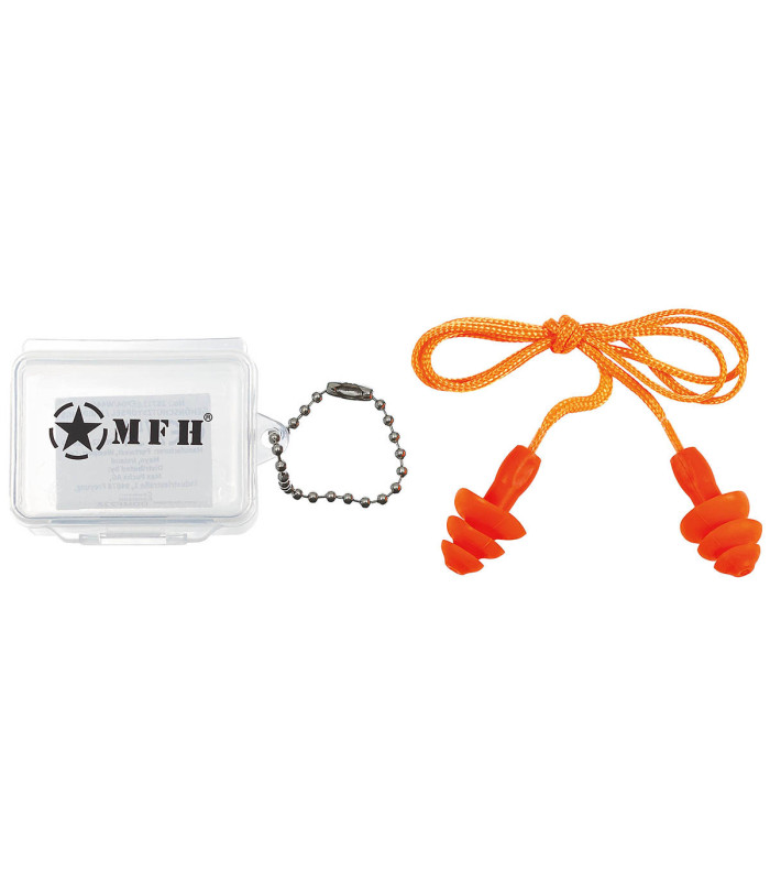MFH Earplugs With Case And Cord | Sabotage Oddal