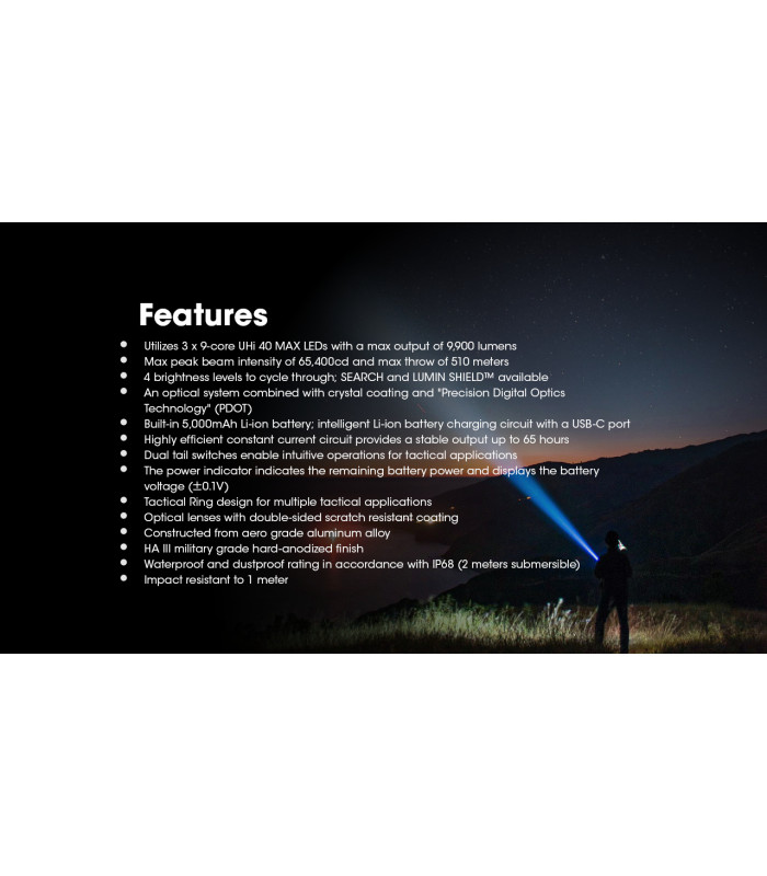 ΦΑΚΟΣ LED NITECORE TM9K PRO , 9900 Lumens