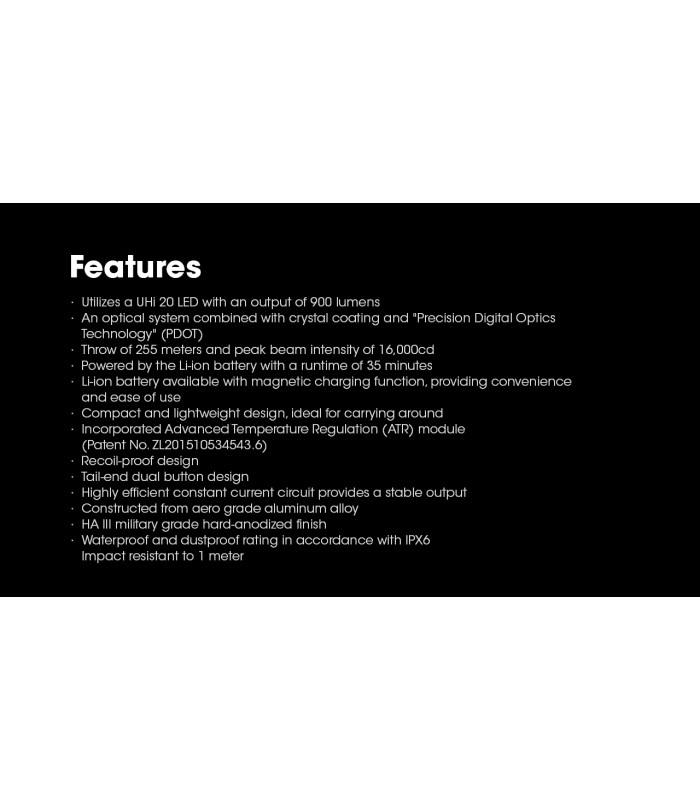 ΦΑΚΟΣ LED NITECORE NPL25, 900lumens