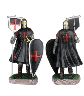 ΦΙΓΟΥΡΑ ΔΙΑΚΟΣΜΗΤΙΚΟ TOLE10 Shield-Flag resin black Templar. 8 cm, 39522