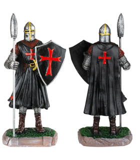 ΦΙΓΟΥΡΑ ΔΙΑΚΟΣΜΗΤΙΚΟ TOLE10 Shield-spear black Templar Knight. Resin, 8cm, 39519