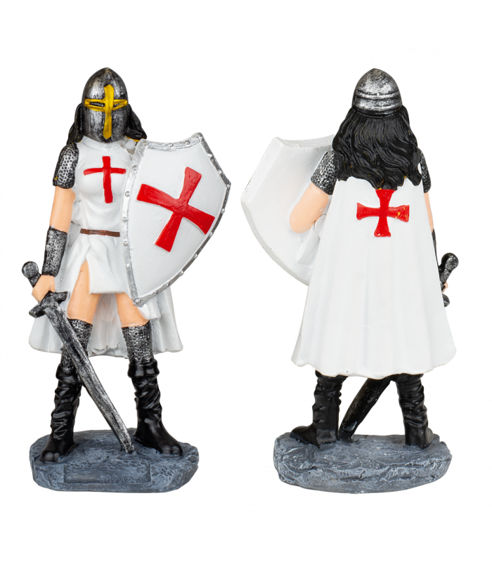ΦΙΓΟΥΡΑ ΔΙΑΚΟΣΜΗΤΙΚΟ TOLE10 Resin white Templar woman. 12 cm, 39517