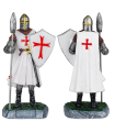 ΦΙΓΟΥΡΑ ΔΙΑΚΟΣΜΗΤΙΚΗ TOLE10, Resin white Templar with spear&shield.12cm