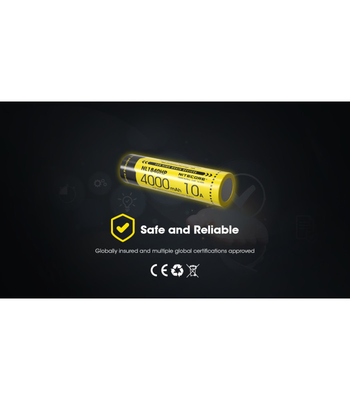 ΜΠΑΤΑΡΙΑ NITECORE 18650 / 4000mAh (τιμή τεμαχίου), NL1840HP